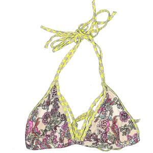 Victoria's Secret Paisley Print Strappy Bikini Top Size Medium